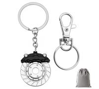 Llavero de freno de disco, regalo para hombres, piezas de coche, llavero de moda 3D, llaves de coche, accesorios decorativos creativos, regalo de recuerdo de motocicleta para entusiastas de la