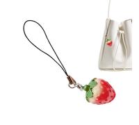 Llavero de fresa | Colgante estético de resina simulada de tomate, de fruta portátil para teléfono, bolso, correa de, Refer to description, Resina, Unisex