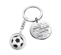 Llavero de fútbol giratorio en 3D, llavero deportivo de fútbol, regalo para amantes del fútbol, llavero inspirador de pelota de fútbol, Llavero de fútbol, Large