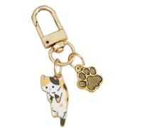 Llavero de Gato - Colgante de Gatito | Exquisitos llaveros Lindos de Gato para Mujeres y Hombres - Divertida de Gatito de Dibujos Animados - Metal Colorido y Resistente, Esmalte, Regalo, 1 Pieza
