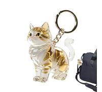 Llavero de gato con forma de gato, colgante transparente con forma de gato, llavero para guardar pelos de mascotas, llavero para guardar el pelo, llavero para guardar el pelo de mascotas, para guardar