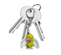 Llavero de gato, llavero de gato, llavero de muñeca de plátano y miau, llavero acrílico 2D para mochilas, bolsos, carteras, mochilas escolares, niños y adultos, Llavero de gato llorando de plátano de