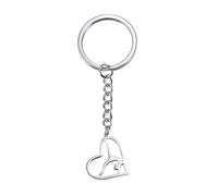 Llavero de gimnasia Amaxer Regalo para gimnastas Joyería de gimnasia en forma de corazón Regalos de equipo de gimnasia inspiradores Cadena de declaración Llavero con llavero, 24.5mm