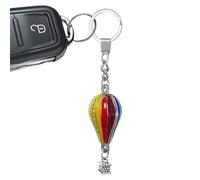 Llavero de globo - Vibrante degradado de color arcoíris, dividido de metal, divertido colgante de alto brillo | Accesorio estético para mochila para mujeres, niñas, niños, escuela, viajes