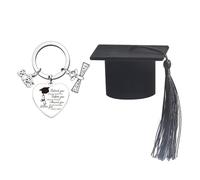 Llavero de graduación, regalos de graduación, regalos de graduación con llavero, tarjeta de felicitación, caja de regalo para estudiantes, amigos, hijos, hijas, hijos, hermanas, mejores amigos