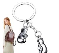 Llavero de guante de boxeo, llavero de metal en miniatura 3D, dije ligero y portátil para mochilas, bolsos, recuerdos de, fanáticos de los deportes, accesorios para estudiantes, decoración de