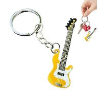 Llavero De Guitarra - Colgante De Guitarra De Acero Inoxidable De 5 Cm, Llavero De Mini Instrumento, Dije De Mochila De Metal Pulido | Decoración De Regalo Para Amantes De La Música Para Guitarristas,