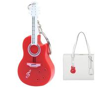 Llavero de guitarra para tocar con música, llavero creativo con sonido y luz LED, llavero musical de guitarra más pequeño del mundo para hombres