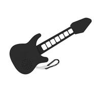 Llavero de guitarra, pequeño dije realista de, realista de guitarra arcoíris, llavero colgante para mochila, bolsos, equipaje, viajes, oficina, escuela, club, y negro