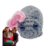 Llavero de hámster triste, animal de peluche de hámster triste | Lindo dulce triste pajarita Hamster Animal Plushie | Gancho Sad Hamster Toy, Lindo Hamster Animal Plushie Llavero para el