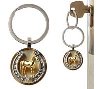 Llavero de herradura hecho a mano, llavero de herradura para mujer, llavero de herradura para mujer, llavero de vaquera con borla hecha a mano, llaveros en forma de U