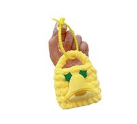 Llavero de imitación con temática navideña para auriculares, organizador para monedas y llaveros de felpa, e