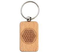 Llavero de la flor de la vida, grabado de madera, flor de la vida, regalos espirituales, regalos esotéricos, llavero con grabado, naturaleza, small