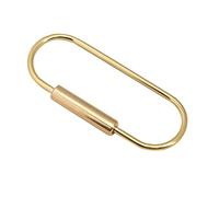Llavero de latón con tornillo de repuesto, hebilla de coche, mosquetón, accesorios de mosquetón dividido, cierre resistente