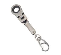 Llavero de llave de trinquete de 10 mm con cabezal giratorio de 180°, ligero para afinación de coche, llave portátil