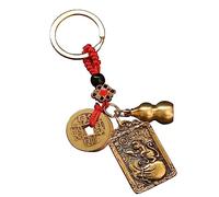 Llavero de lujo con diseño de animales del zodiaco para oración de buena suerte, bolso o llavero colgante de coche, decoración para evitar desastres, simboliza el éxito de la riqueza (mono)