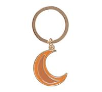 Llavero de luna mágica otoñal, diseño de esmalte celestial, acero inoxidable duradero sin níquel, regalo ideal para soñadores y amantes de la astrología, accesorio elegante y funcional para llaves y