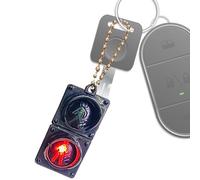 Llavero de luz para peatones - Señal de tráfico compacta de 4,9x2,5 cm, colgante LED de ABS, llavero creativo para llaves de coche | Regalo único para estudiantes, mujeres, hombres, conductor