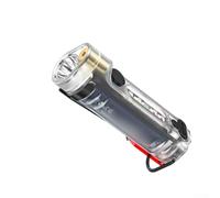 Llavero de luz, súper brillante para mini antorcha, luz lateral, linterna LED recargable, luz portátil compacta USB-C (transparente)