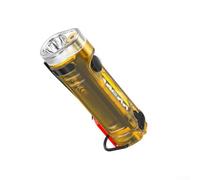 Llavero de luz, súper brillante para mini antorcha, luz lateral, linterna LED recargable, luz portátil compacta USB-C (amarillo)