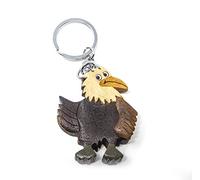 Llavero de madera con águila calva