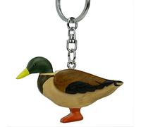Llavero de madera con diseño de pato
