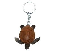 Llavero de madera con forma de tortuga