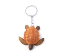 Llavero de madera con forma de tortuga