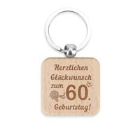 Llavero de madera de regalo de 18 cumpleaños, regalos para niñas de 18 cumpleaños, regalo de cumpleaños para hombres, regalo de cumpleaños para mujeres, hombres, regalos de Navidad, Enhorabuena por 60