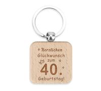 Llavero de madera de regalo de 18 cumpleaños, regalos para niñas de 18 cumpleaños, regalo de cumpleaños para hombres, regalo de cumpleaños para mujeres, hombres, regalos de Navidad, Enhorabuena por 40