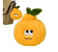 Llavero de Mandarina - Charm de Naranja pelable de Felpa de 10 cm, Accesorio para de Frutos Rojos, lindollavero de cítricos | Adorablellavero Naranja