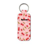 Llavero de materiales de buceo fáciles de usar, estuche para bálsamo labial, cerezas de fresa, patrón para estilos de vida sostenibles, defensores de cosméticos, Nr40449, Talla única