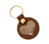 Llavero de memoria para mascotas, llavero de cuero redondo y corazón para sostener el pelo de las mascotas, recuerdo portátil con cerradura para cenizas, regalo pensado para dueños de mascotas después