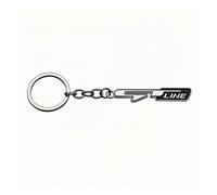 Llavero de metal 3D GT Line, llaveros, anillos, accesorios for llaveros GT(GTline-Silver Black)