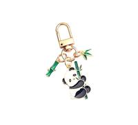 Llavero de metal con colgante de bolsa de coche y panda, adorable amigo y familia, llavero de panda, B, Talla única