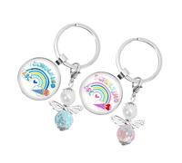 Llavero de metal con diseño de ángel de abejas de miel, portátil, joyería resistente para uso diario, llavero de ángel de metal, フリーサイズ