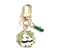Llavero de metal con diseño de panda, para bolso de mano, regalo para amantes de los pandas, para mujeres y niñas, S I, Talla única