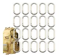 Llavero De Metal De 3,4 Cm De Diámetro Exterior, Mosquetón De Resorte Resistente, Negro, Plateado, Dorado, Colores Surtidos, Mochila Ovalada , Accesorio Para Botella De Agua Deportiva, Hombres,