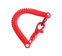 Llavero de metal, Llavero elástico 20 piezas bobina elástica resortes retráctiles etiquetas llaveros pulsera de resorte(Red)