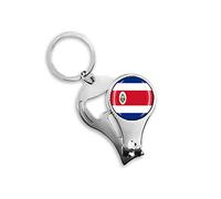 Llavero de metal y cristal con la bandera de Costa Rica