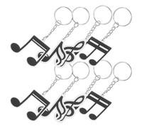 Llavero de Micrófono para Fiesta Musical, Pvc Negro, 20 Piezas