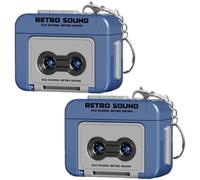 Llavero de Mini grabadora de Cinta de 2 Piezas, Llavero de grabadora de Cinta de Casete Retro grabable de plástico para Mochilas, Bolsos Casete portátil