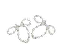 Llavero de moda con colgante de nudo de lazo brillante, elegante abalorio de perlas con lazo, adorno para zapatos