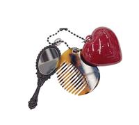 Llavero de moda multifuncional con diseño de corazón y peine para el cuidado del cabello con estilo, llavero creativo para bolso