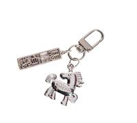 Llavero de moda para personas de moda inspirado en el año del caballo 2026 que trae fortunas y energía positiva, llavero creativo con letras que simbolizan la riqueza y la buena suerte, hecho de