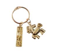 Llavero de moda para personas de moda inspirado en el año del caballo 2026 que trae fortunas y energía positiva, llavero creativo con letras que simbolizan la riqueza y la buena suerte, hecho de