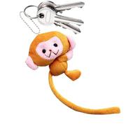 Llavero de Mono de Peluche de Mono de Peluche | Felpa de Mono de Peluche de Peluche | Animal Suave, Soporte Creativo para Llaves de Coche, Accesorio Decorativo para Bolso, marrón, Se référer
