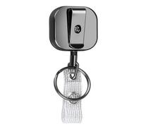 Llavero de mosquetón extensible de alta resistencia con cuerda de alambre de acero fuerte para sostener llaves de forma segura al aire libre, llavero retráctil de acceso rápido