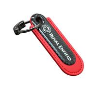 Llavero de Motocicleta de Cuero de Microfibra Fibra de Carbono para Royal Enfield Moto Fibra de Carbono Llaveros Resistente Duradero Regalos de Moto Accesorios,Red-A