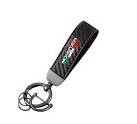 Llavero de Motocicleta de Cuero y Fibra de Carbono para Ducati Monster S2R / S4R S4RS Monster 796/1100 Moto Fibra de Carbono Llaveros Resistente Duradero Regalos de Moto Accesorios,Red-A